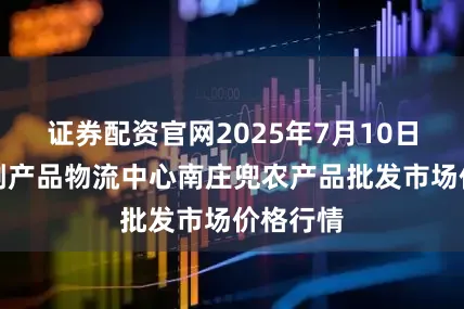 证券配资官网2025年7月10日杭州农副产品物流中心南庄兜农产品批发市场价格行情