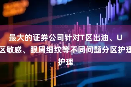 最大的证券公司针对T区出油、U区敏感、眼周细纹等不同问题分区护理